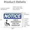 Signmission Table Designated For The Handicapped Sign With Symbol, 10 in W x Rectangle, Vinyl Decal OS-2PACK-NS-D-710-L-18521 - alternate 3